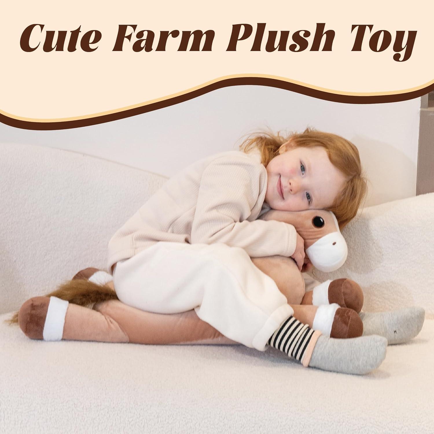 Caballo de Peluche Grande con Peso 60cm - Jrystar