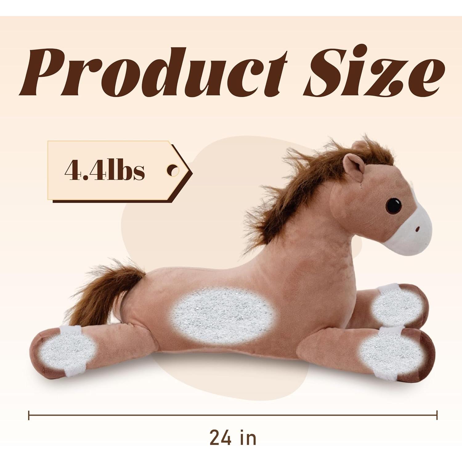 Caballo de Peluche Grande con Peso 60cm - Jrystar
