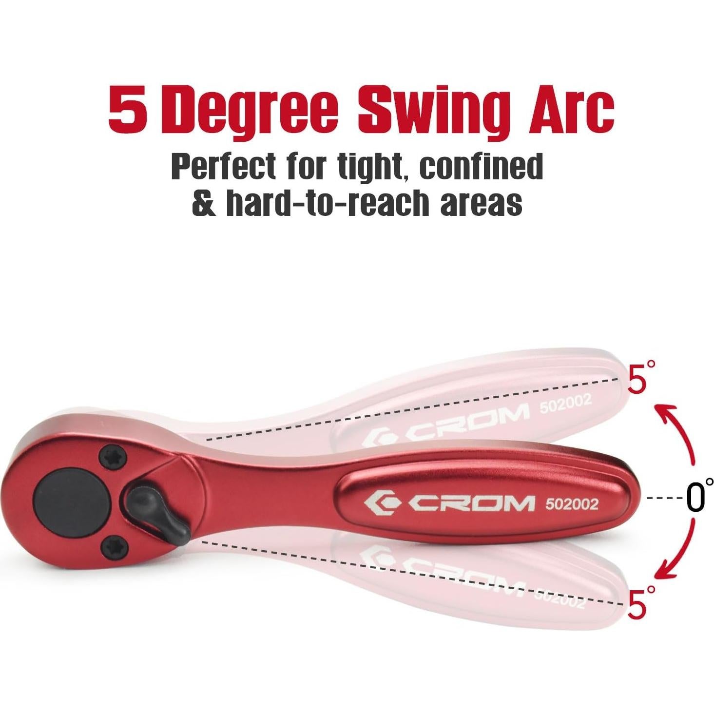 CROM Mini Ratchet 1/4" - Controlador de Bit Hexagonal