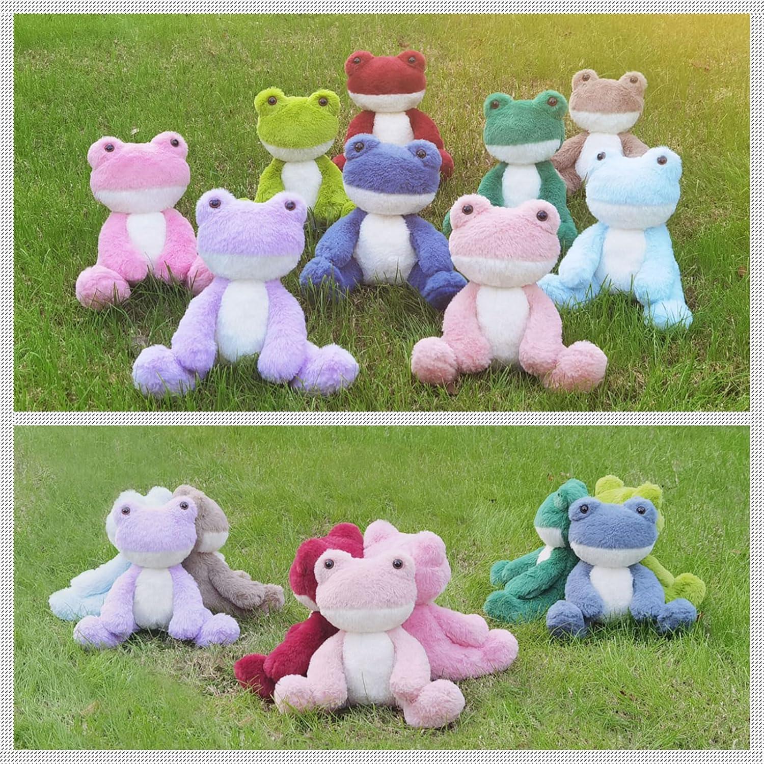 Rana de Peluche Rosa Doindute 21.6 cm Suave y Acogedora