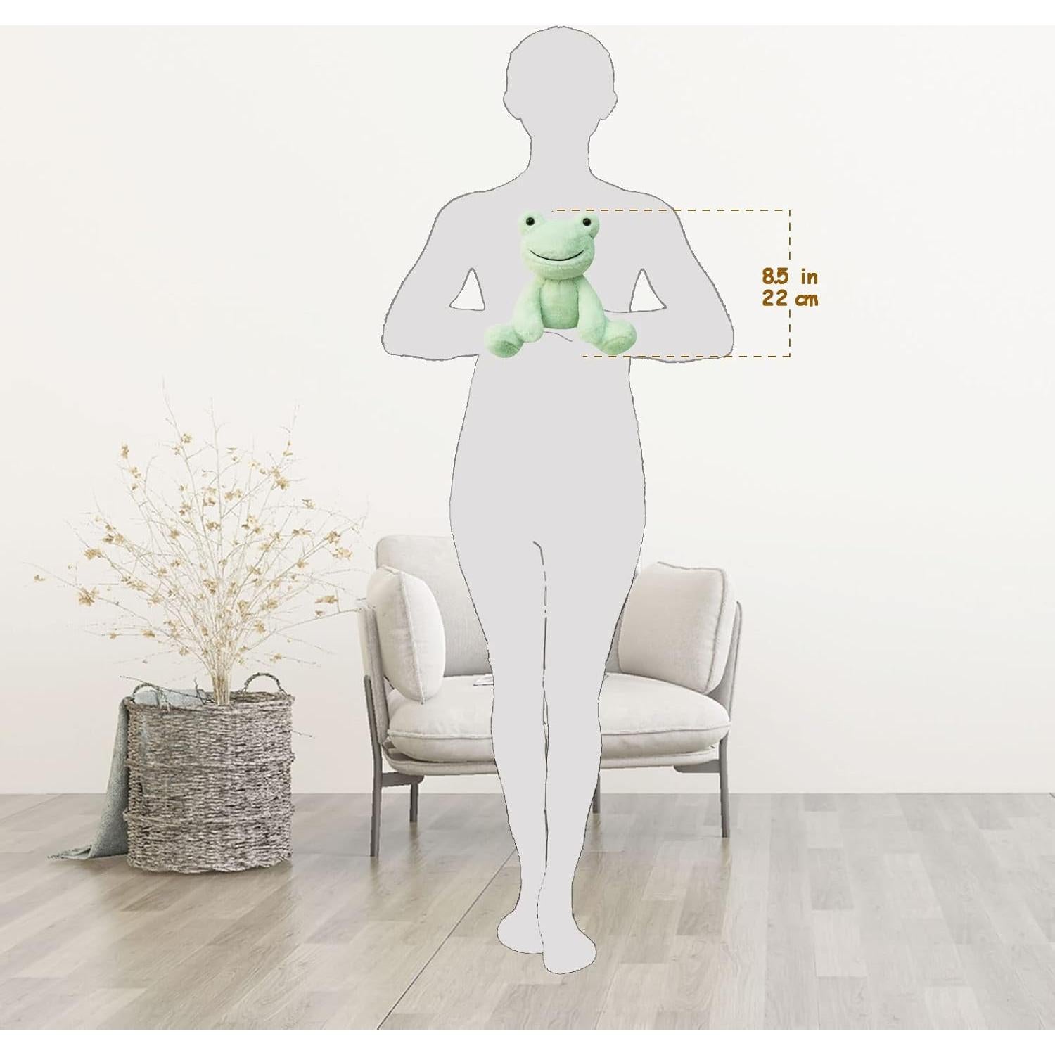 Juguete de Peluche Rana Verde Doindute 21.6 cm Suave y Acogedor