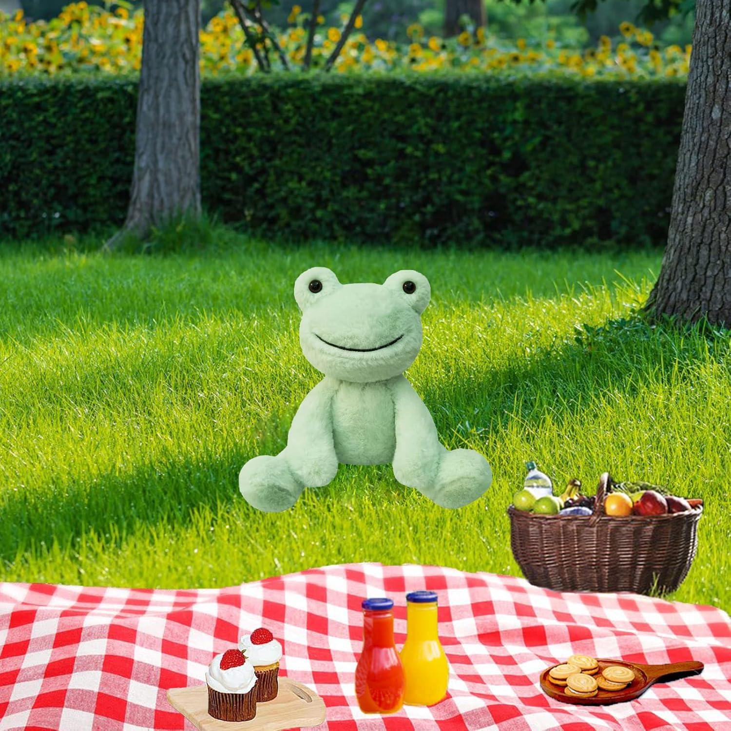 Juguete de Peluche Rana Verde Doindute 21.6 cm Suave y Acogedor