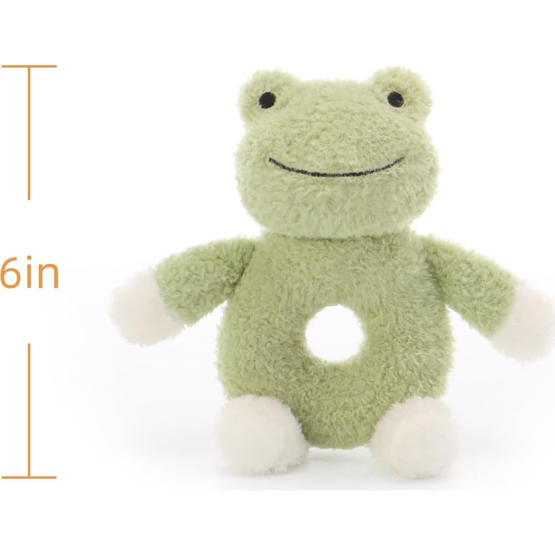 Sonajero Suave Rana Cordero Albaricoque 15 cm para Bebés