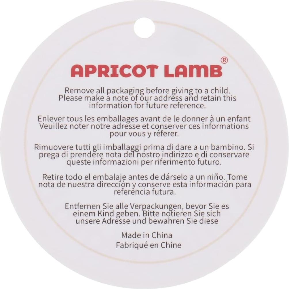 Sonajero Suave Rana Cordero Albaricoque 15 cm para Bebés