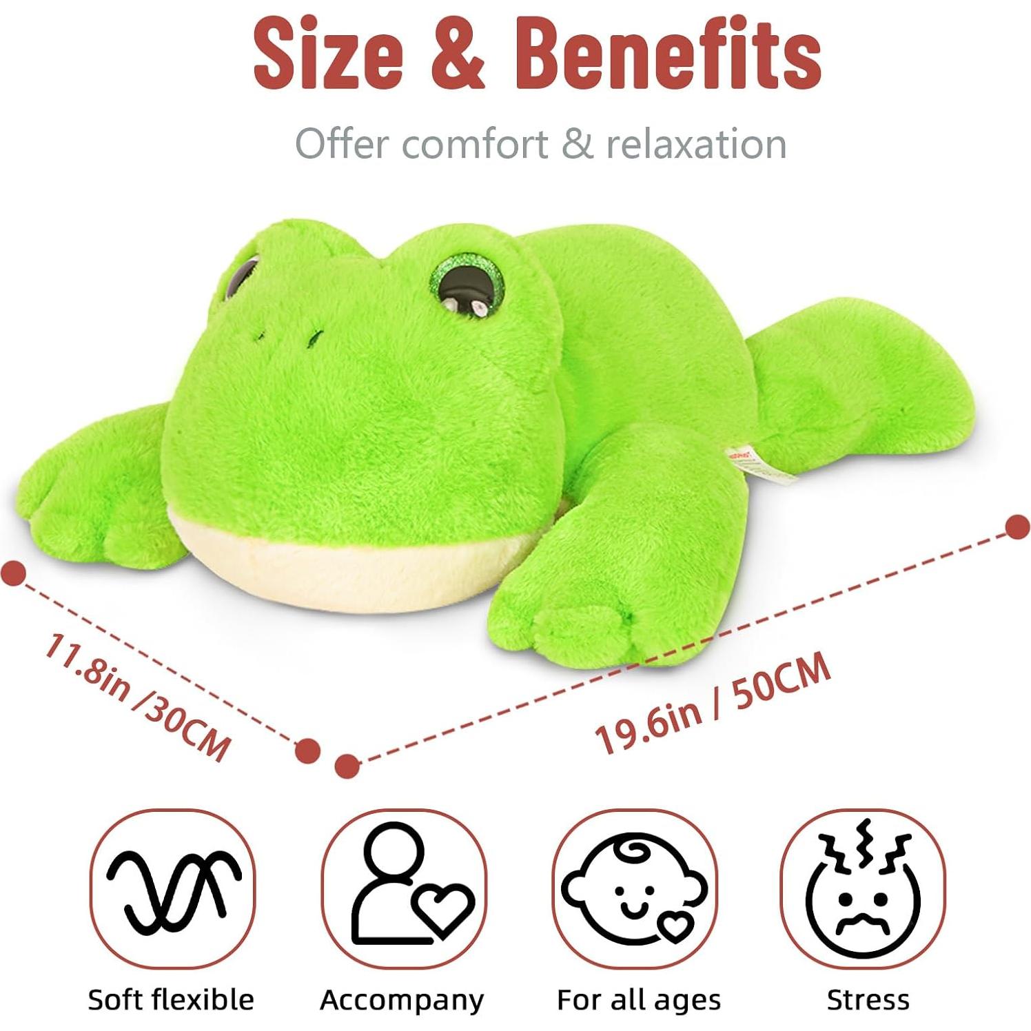 Rana de Peluche Pesada Niuniu Daddy 1.5 kg 30 cm