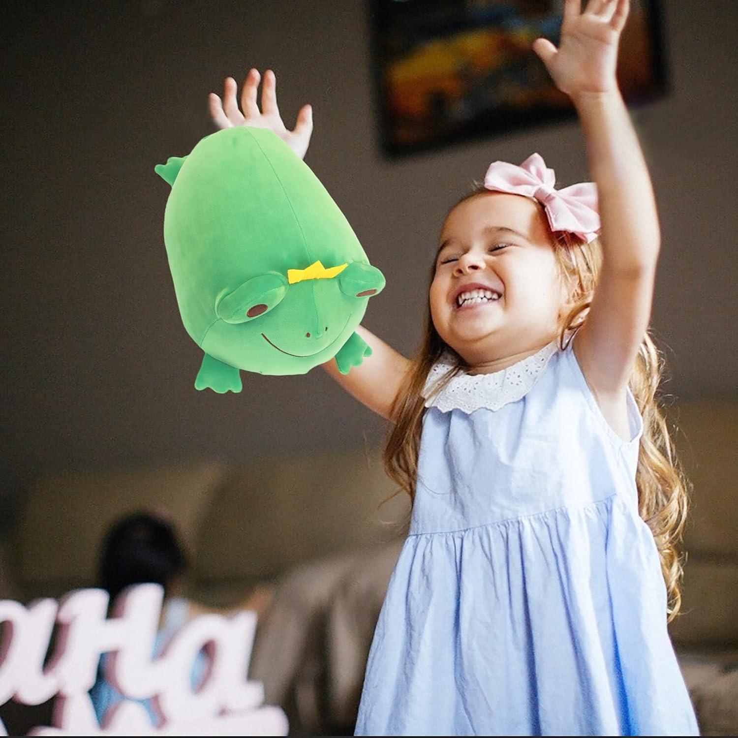 Rana de Peluche CAZOYEE 30.5 cm Verde Esmeralda para Niños