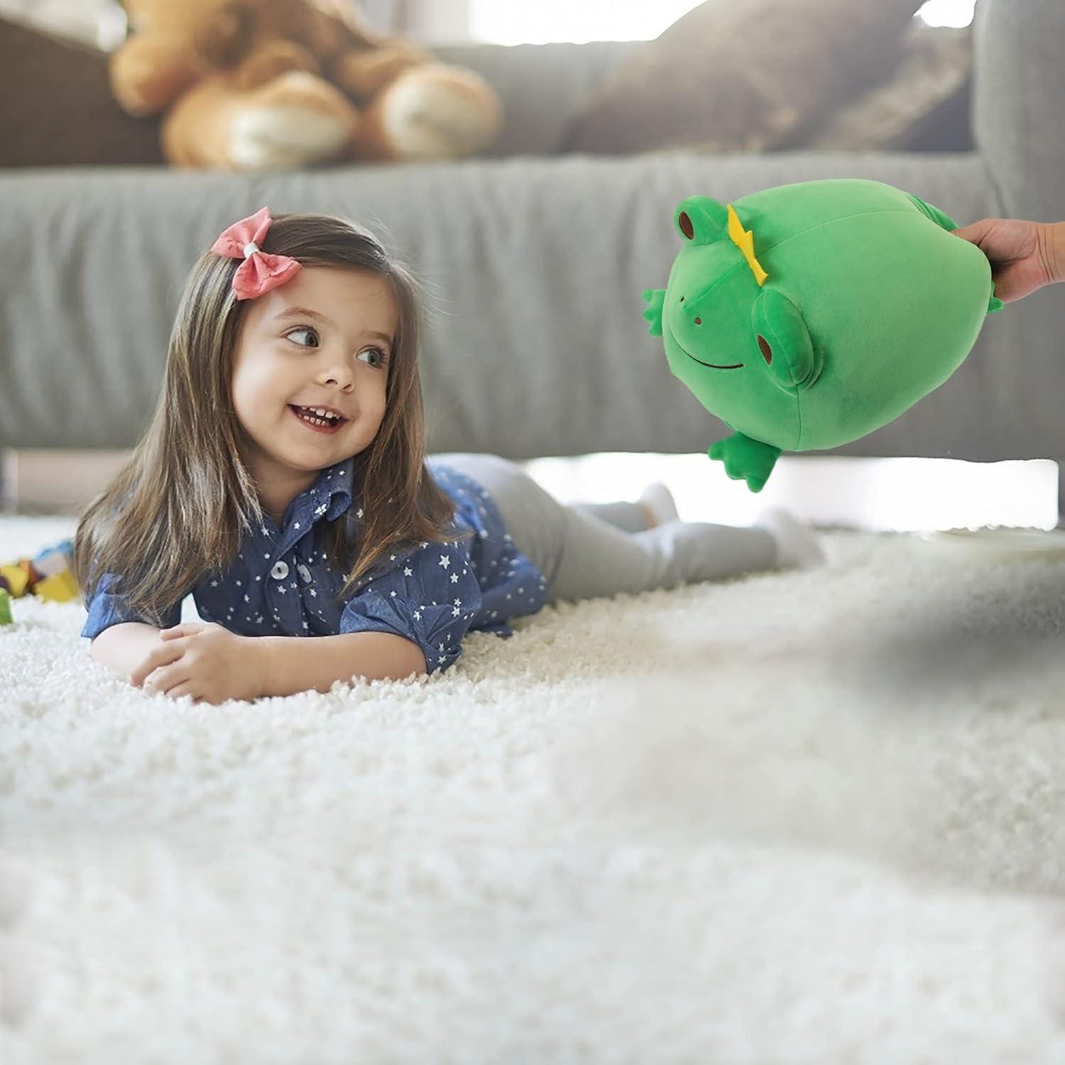 Rana de Peluche CAZOYEE 30.5 cm Verde Esmeralda para Niños