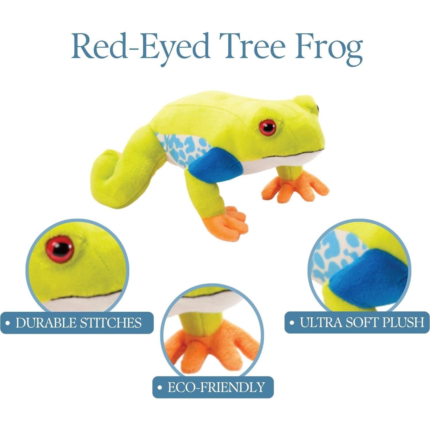 Peluche Rana de Ojos Rojos 23 cm El Zoológico de Caricias