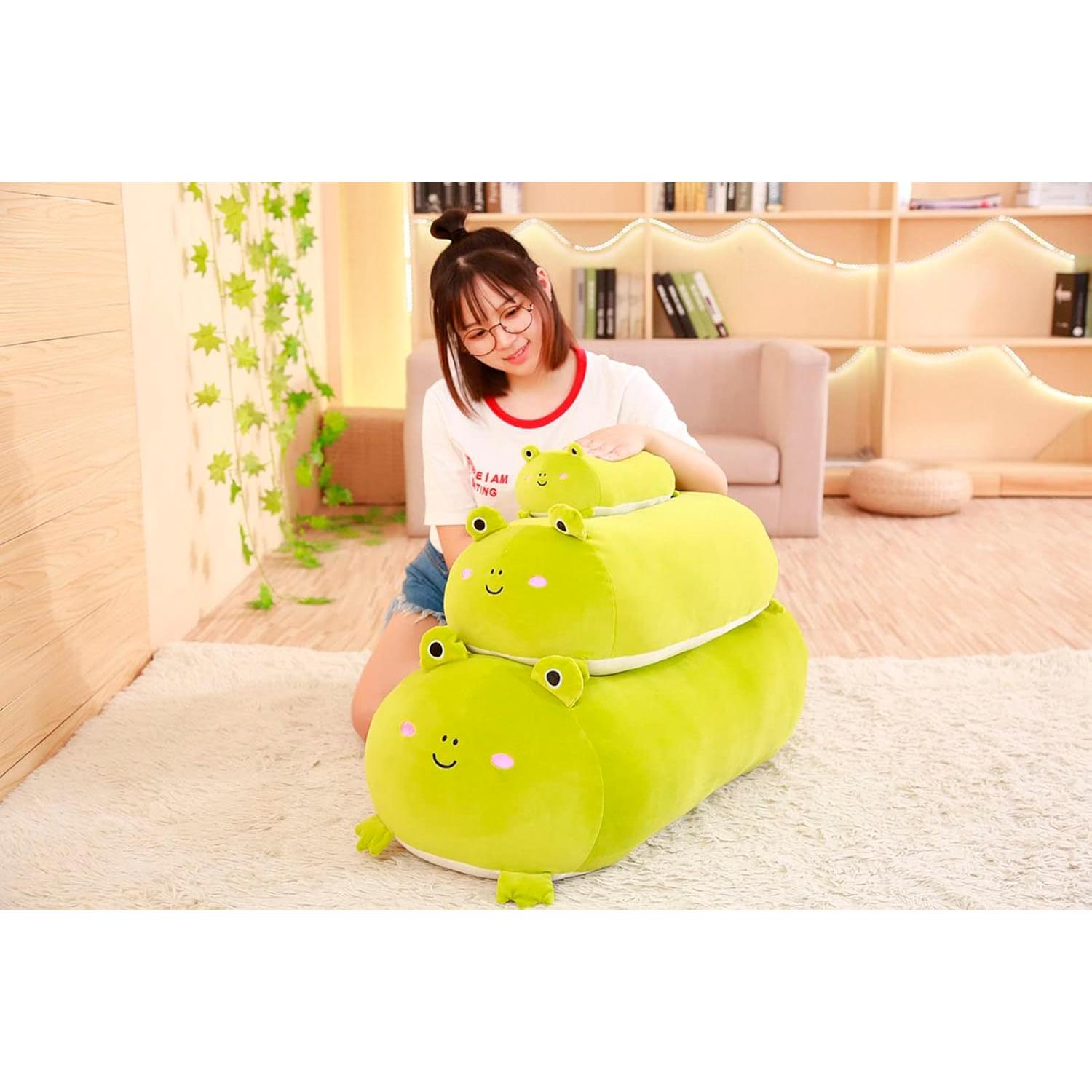 Almohada de Peluche Rana 20 cm TONGSONG Suave y Abrazable