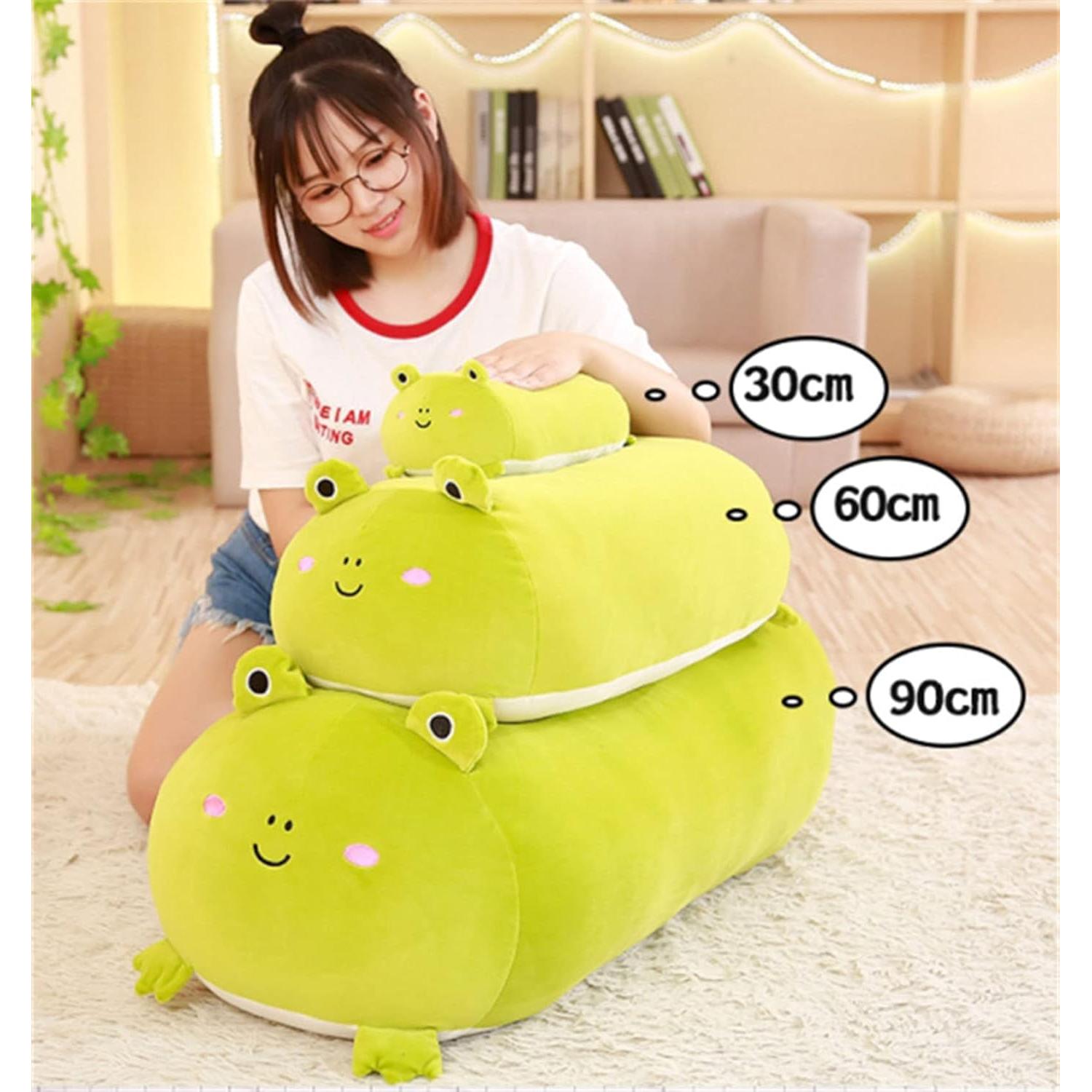 Almohada de Peluche Rana 20 cm TONGSONG Suave y Abrazable