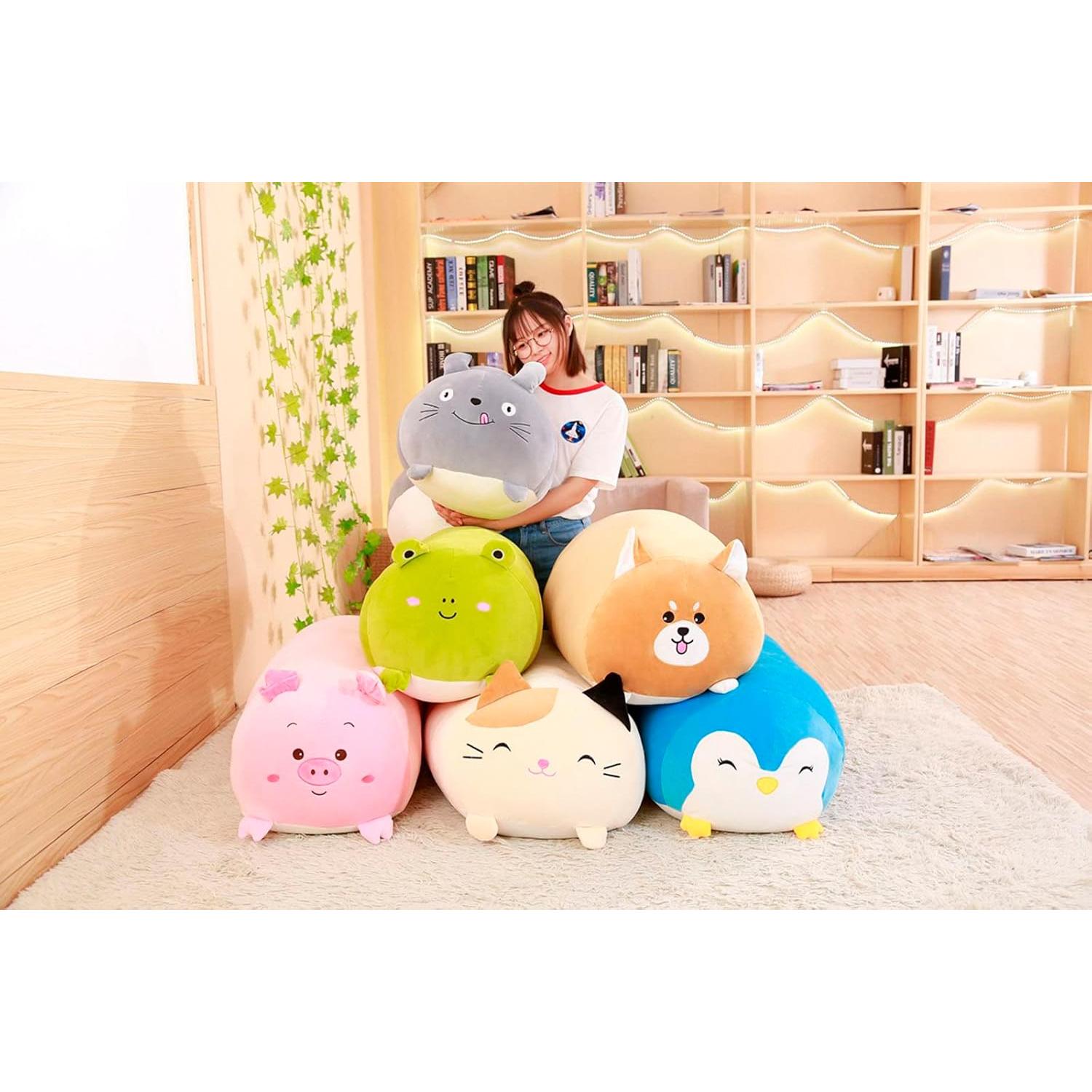 Almohada de Peluche Rana 20 cm TONGSONG Suave y Abrazable