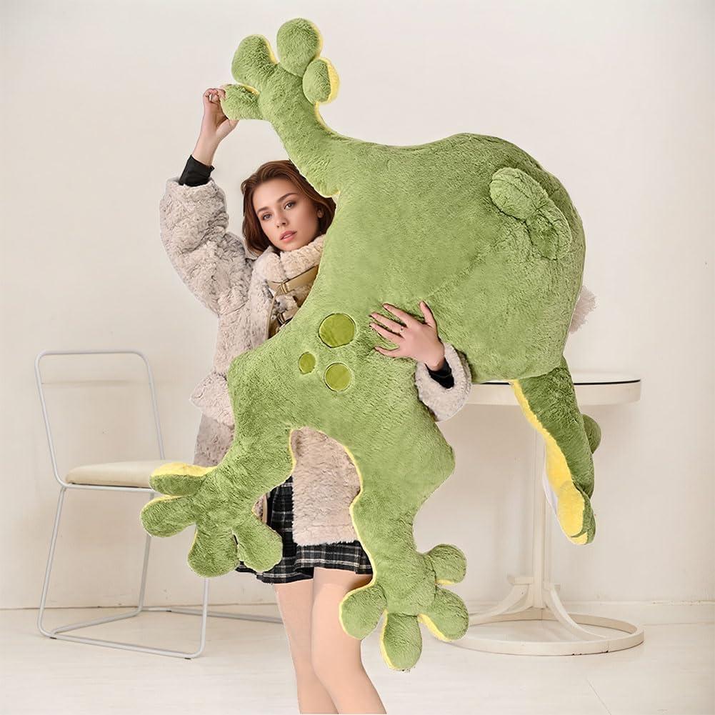 Peluche Rana Verde Gigante 60cm Huniupore Almohada Abrazo