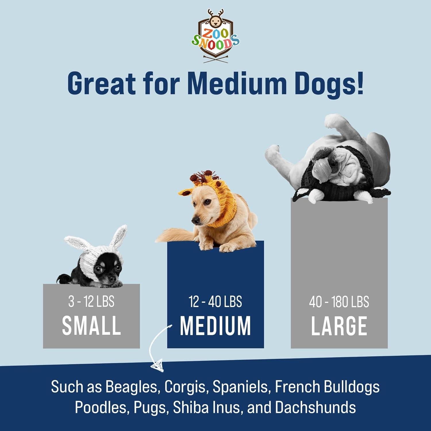 Disfraz de Snood de Rana para Perro Mediano Zoo Snoods