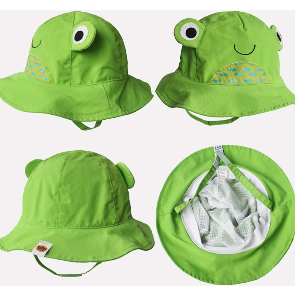 Sombrero de Cubo Plegable UPF 50+ para Bebés y Niños Verde