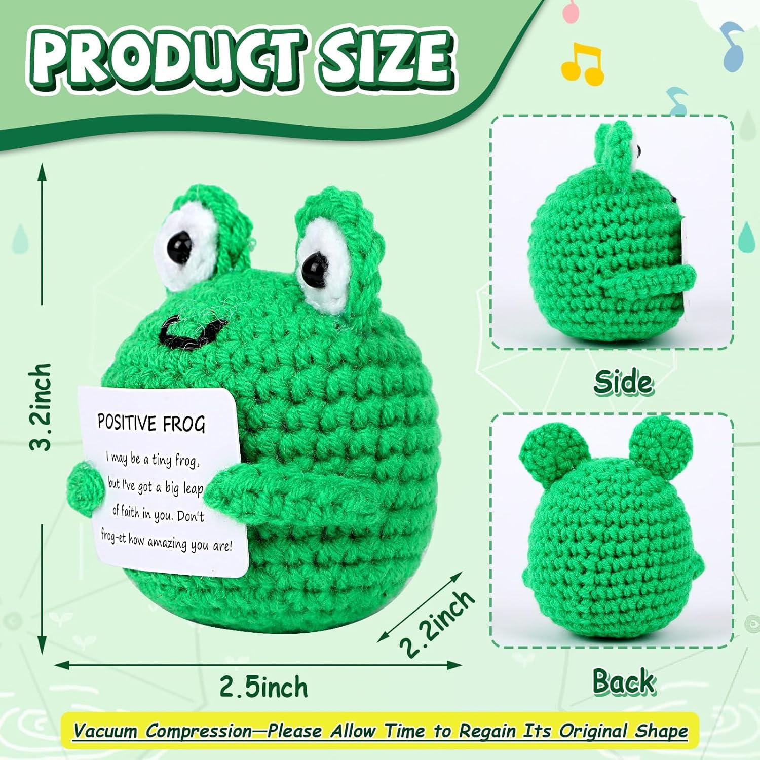Rana de Ganchillo Positiva JULEASEL 5.8x5.1x6.9 cm Regalo Emocional