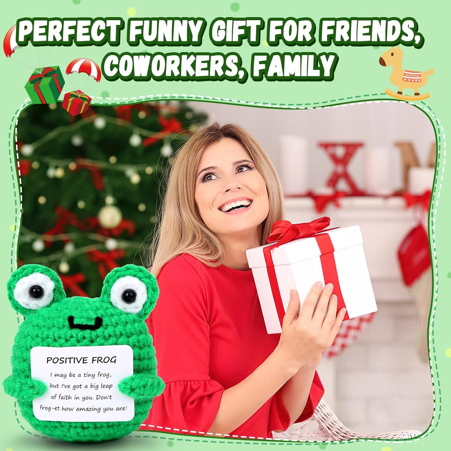 Rana de Ganchillo Positiva JULEASEL 5.8x5.1x6.9 cm Regalo Emocional