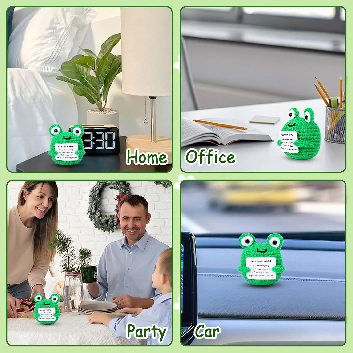 Rana de Ganchillo Positiva JULEASEL 5.8x5.1x6.9 cm Regalo Emocional