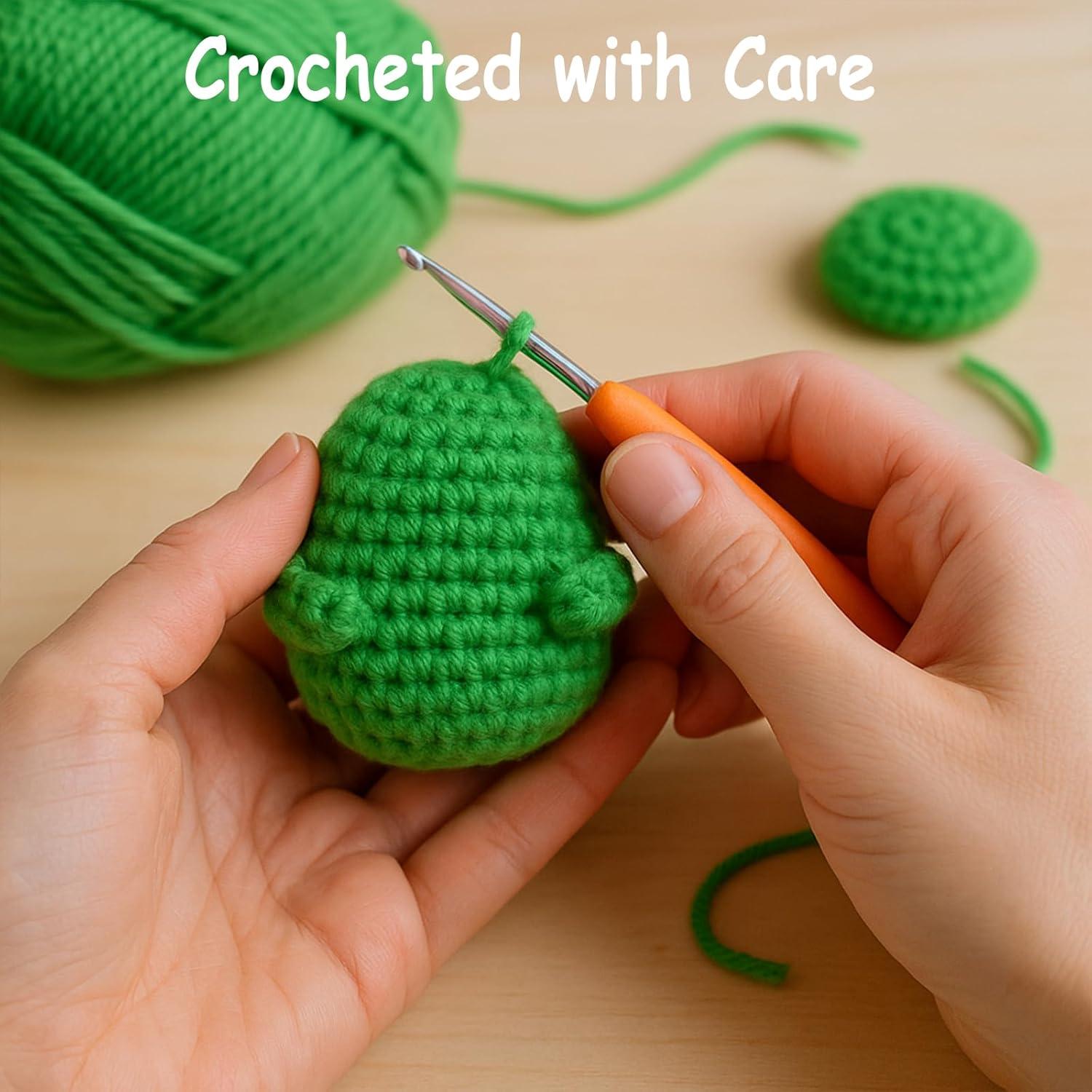 Rana de Ganchillo TWPER con Mensaje Inspiracional 8.1 cm