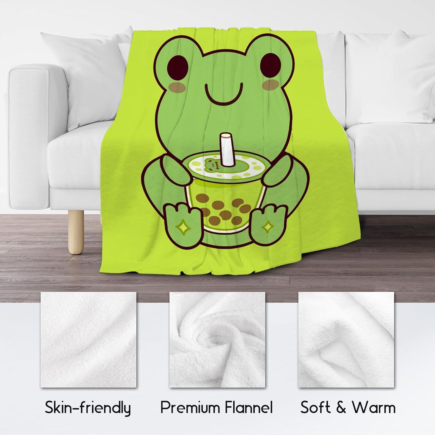 Frog Blanket, Frog Gifts for Girls Women Mom, Gifts for Her & Daughter, Kids Throw Blanket for Boys, 40"x50" Cute Soft Plush Throws for Couch
