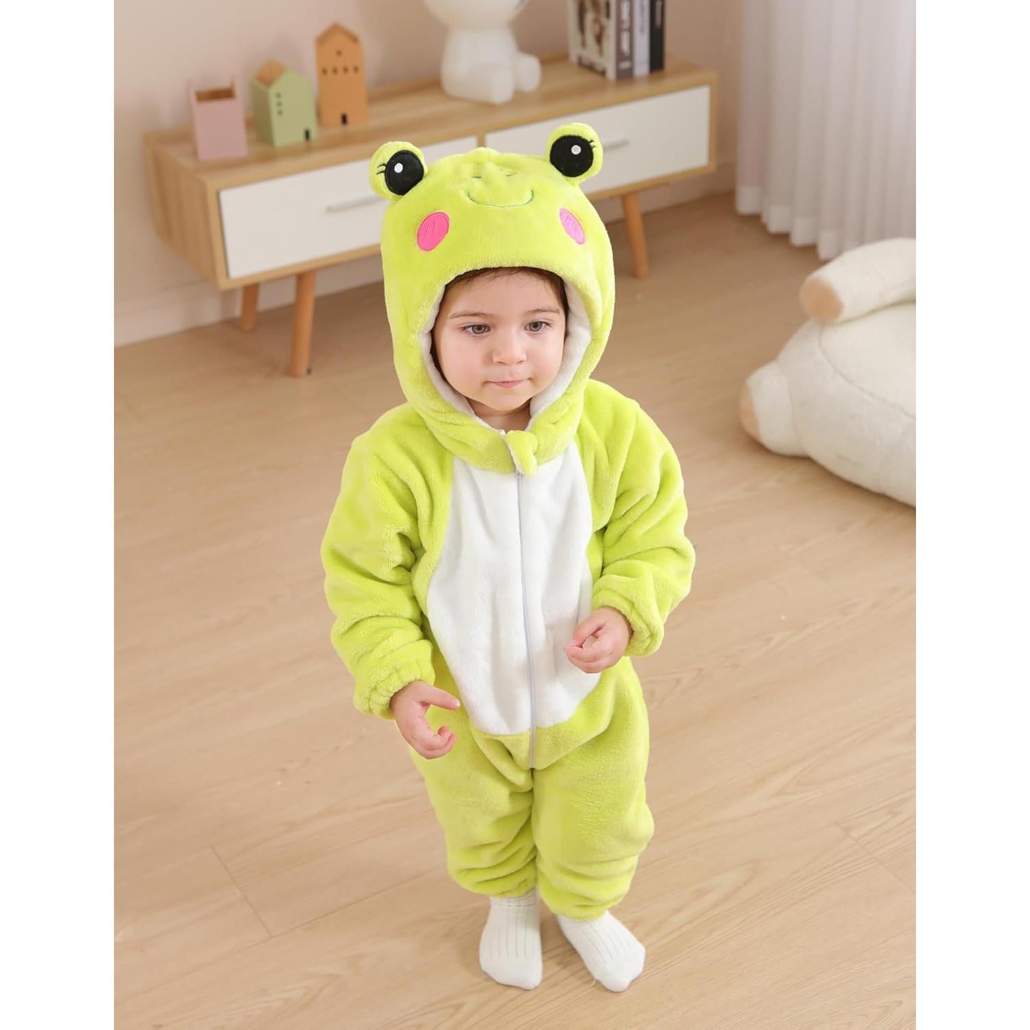 Disfraz de Rana CuteOn para Bebés 0-4 Años, Franela Suave