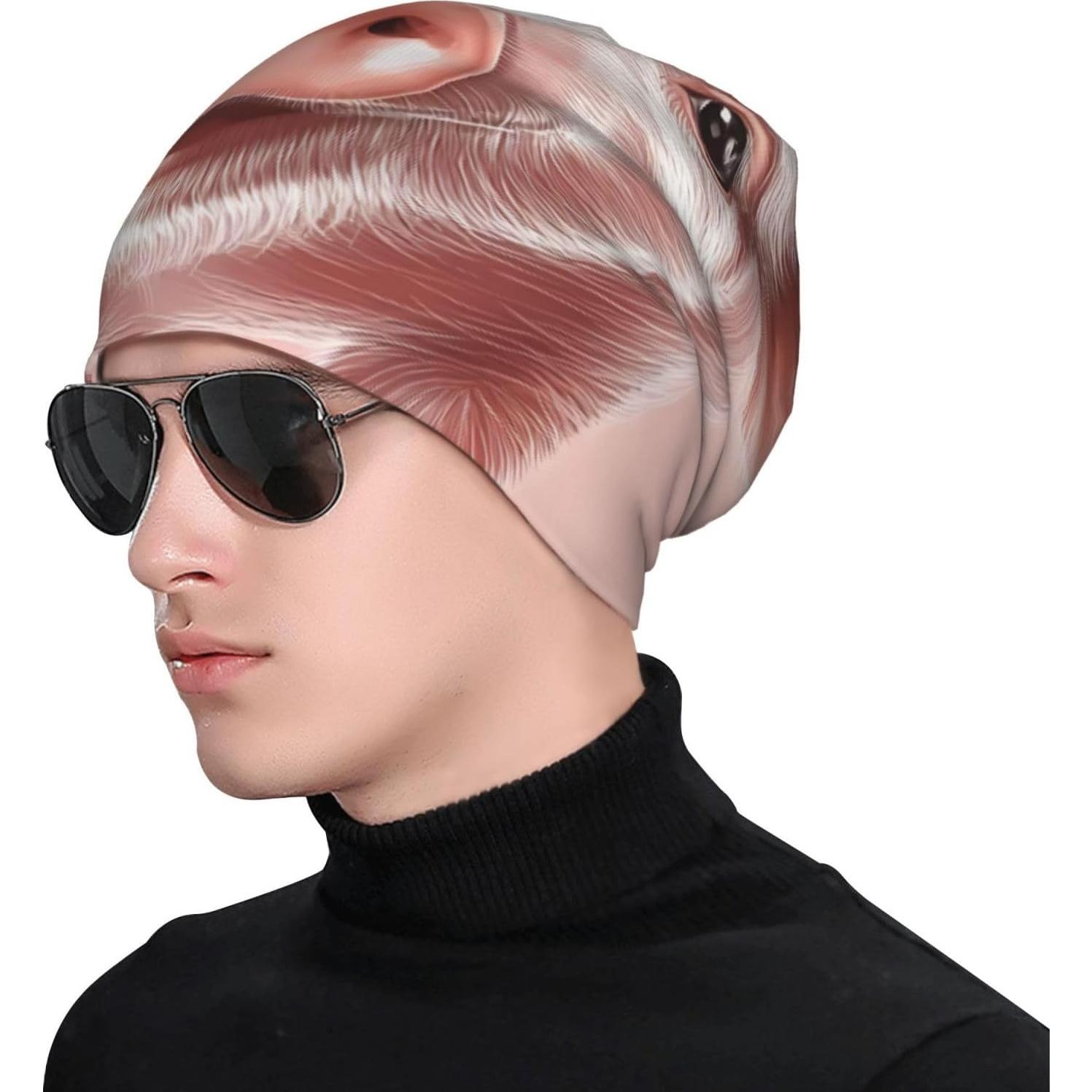 Gorro de punto unisex suave de seda de leche negro