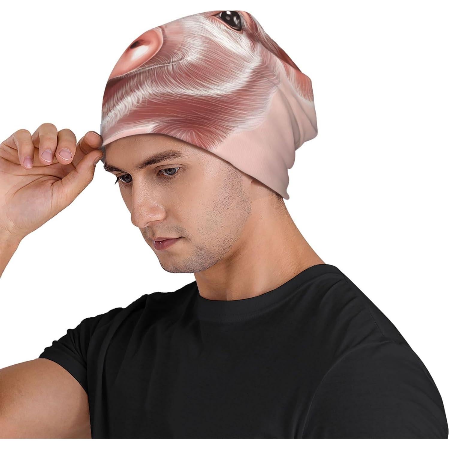 Gorro de punto unisex suave de seda de leche negro