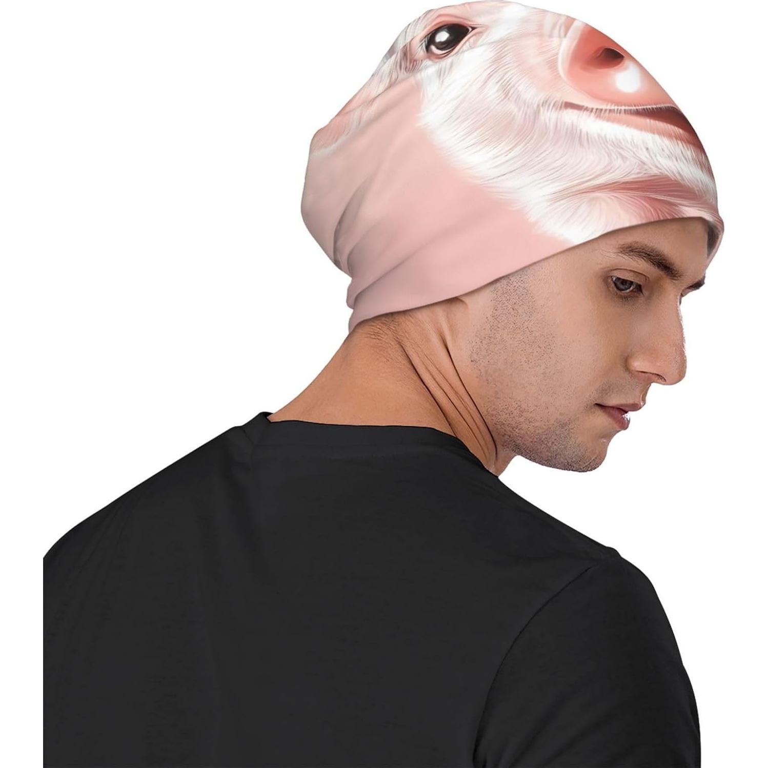 Gorro de punto unisex suave de seda de leche negro