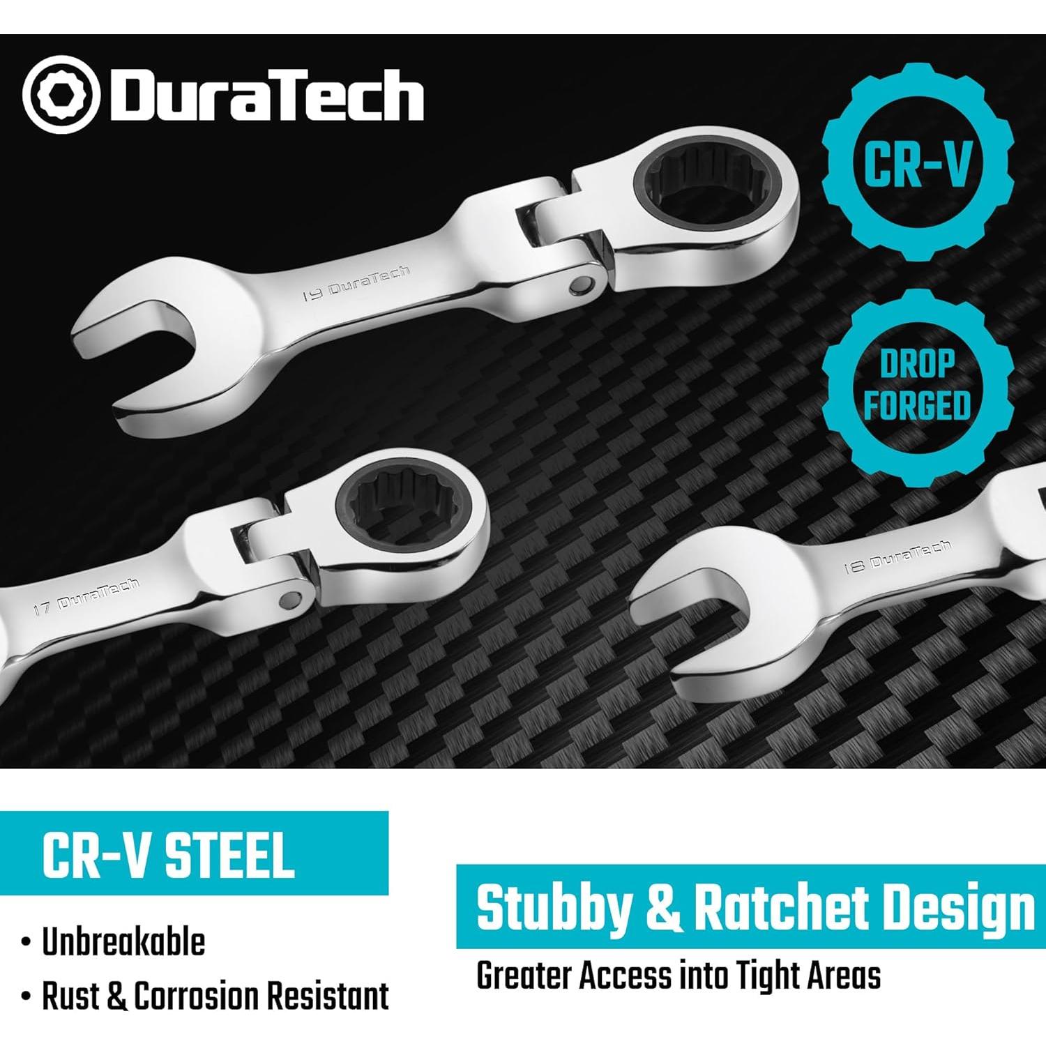 Juego de Llaves Combinadas Flexibles DURATECH 12 Piezas 8-19mm