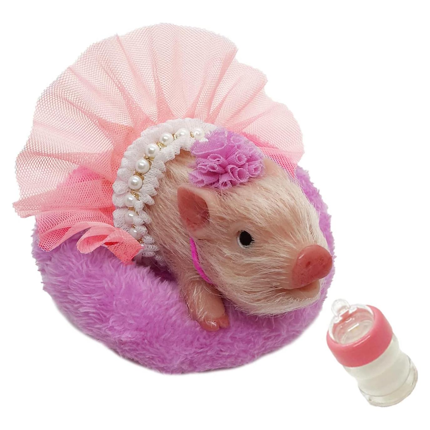 Lechón de Silicona Volobe 13 cm Realista con Accesorios