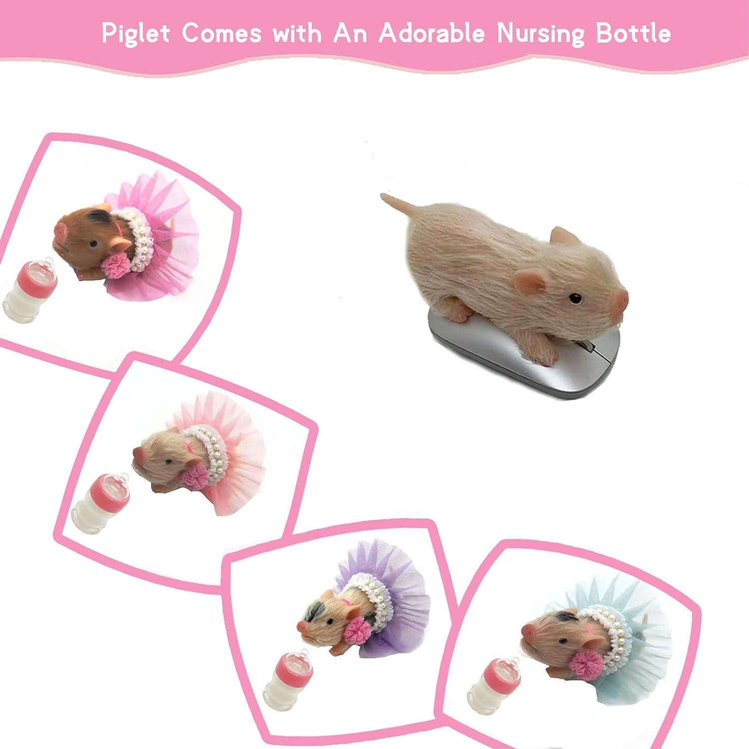 Lechón de Silicona Volobe 13 cm Realista con Accesorios