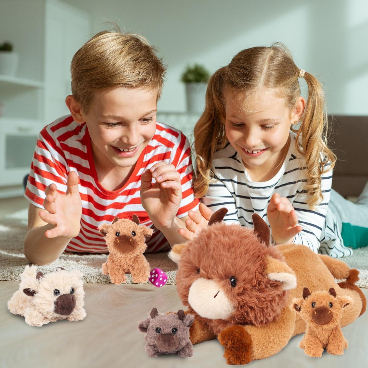 Conjunto de Peluche Vaca Mamá y Terneras Easfan 40 cm