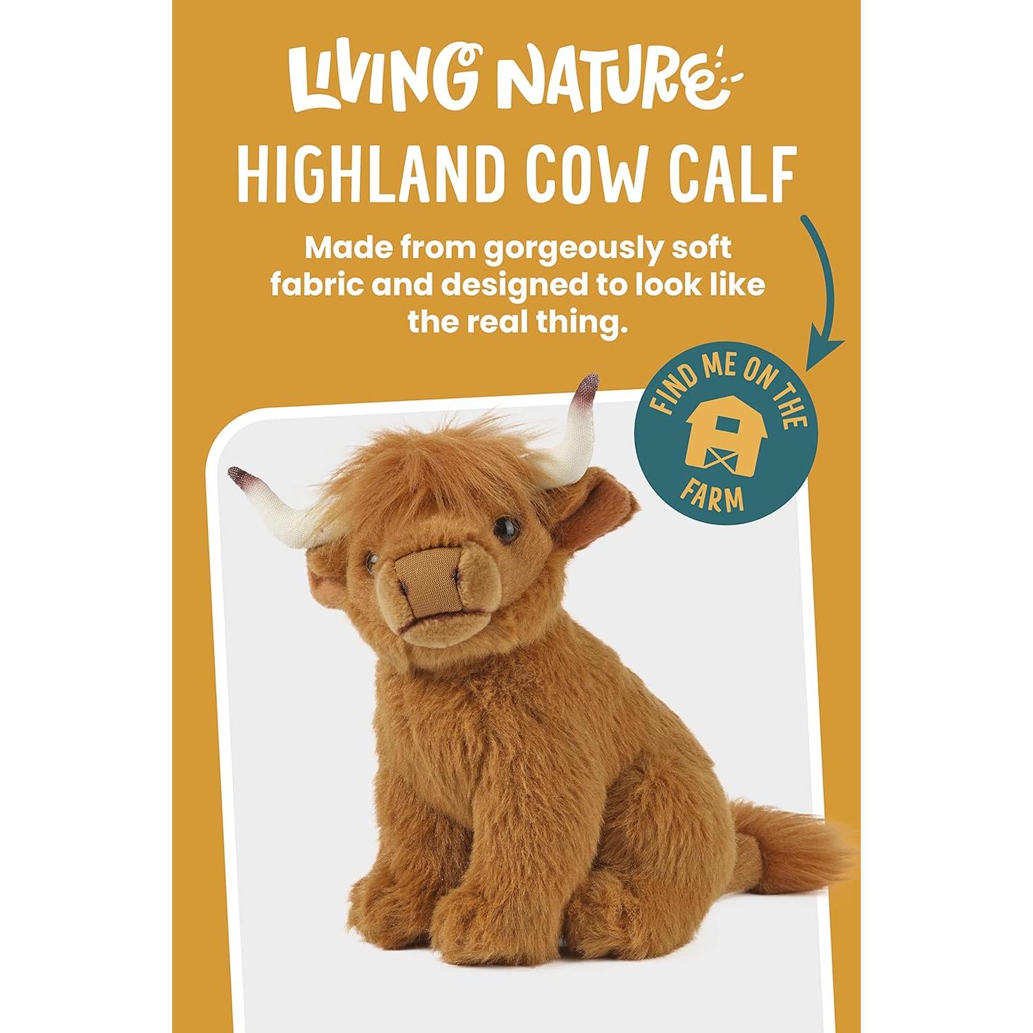 Animal de Peluche Vaca Pequeña Living Nature 17 cm Suave