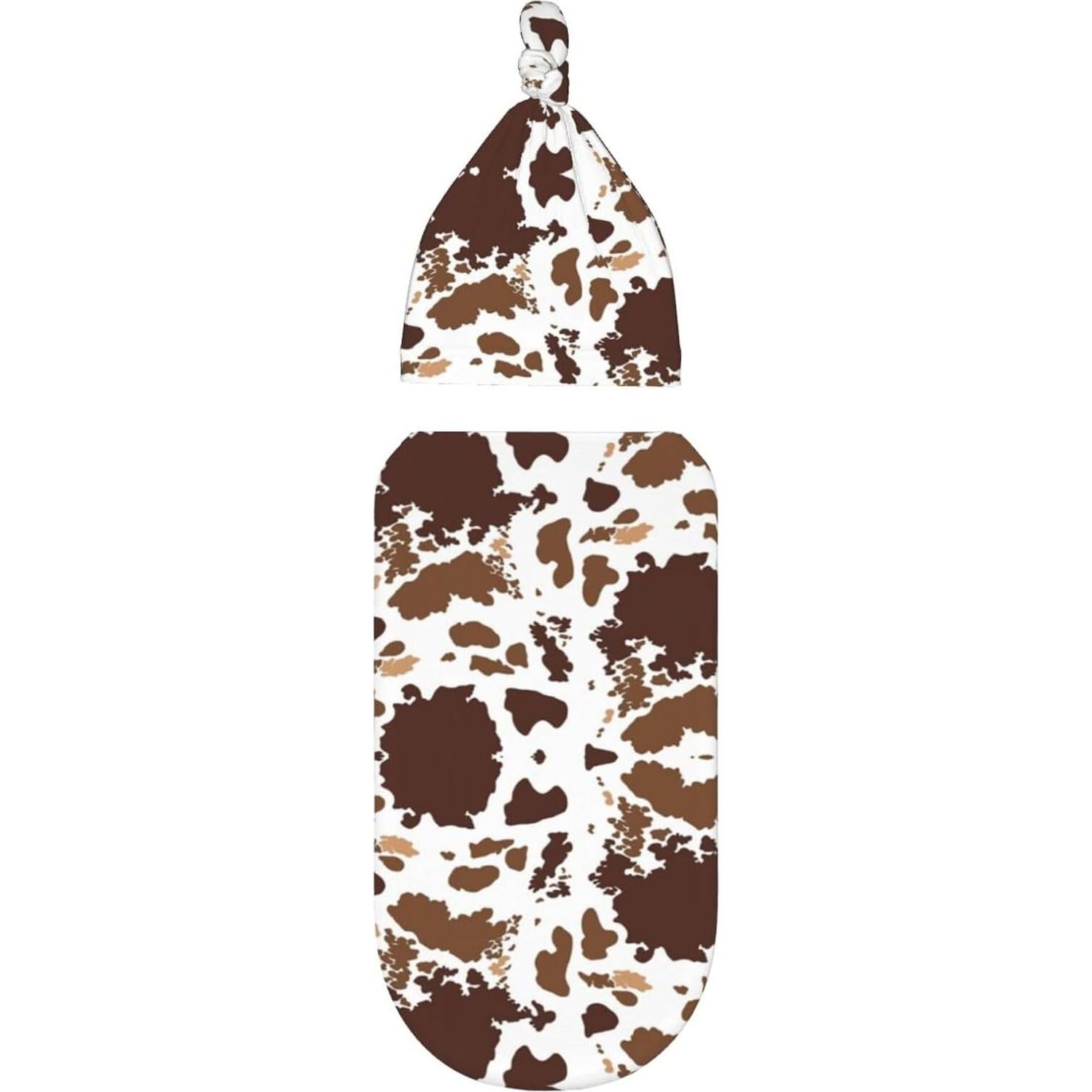 Manta de Envoltura para Bebé Broiteid Estampado de Vaca