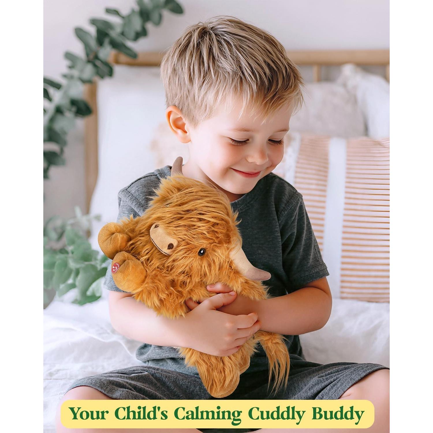 Peluche Vaca de las Tierras Altas Cuckool 38 cm con Sonido