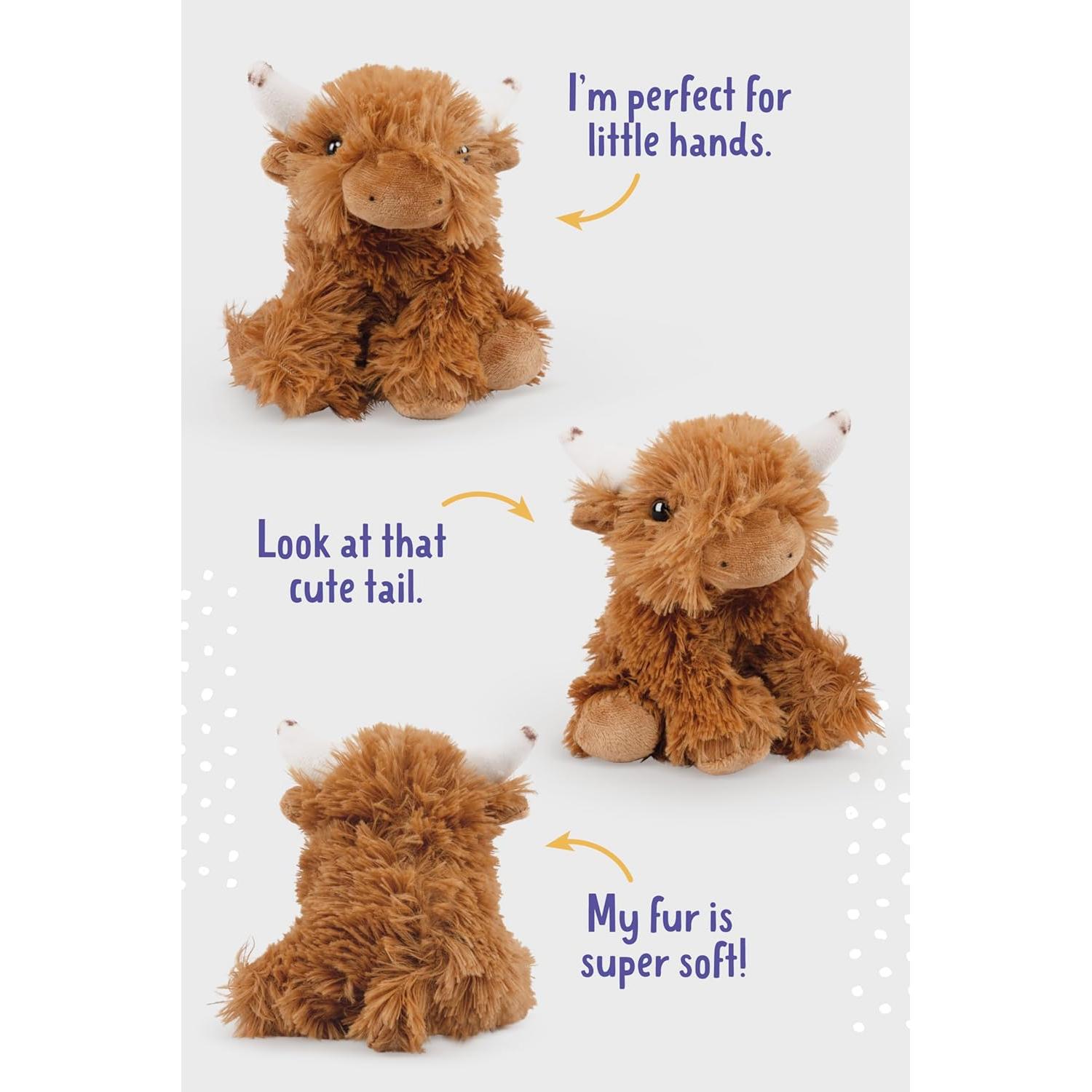 Peluche Highland Cow Living Nature | Ecológico y Suave 12.7 cm