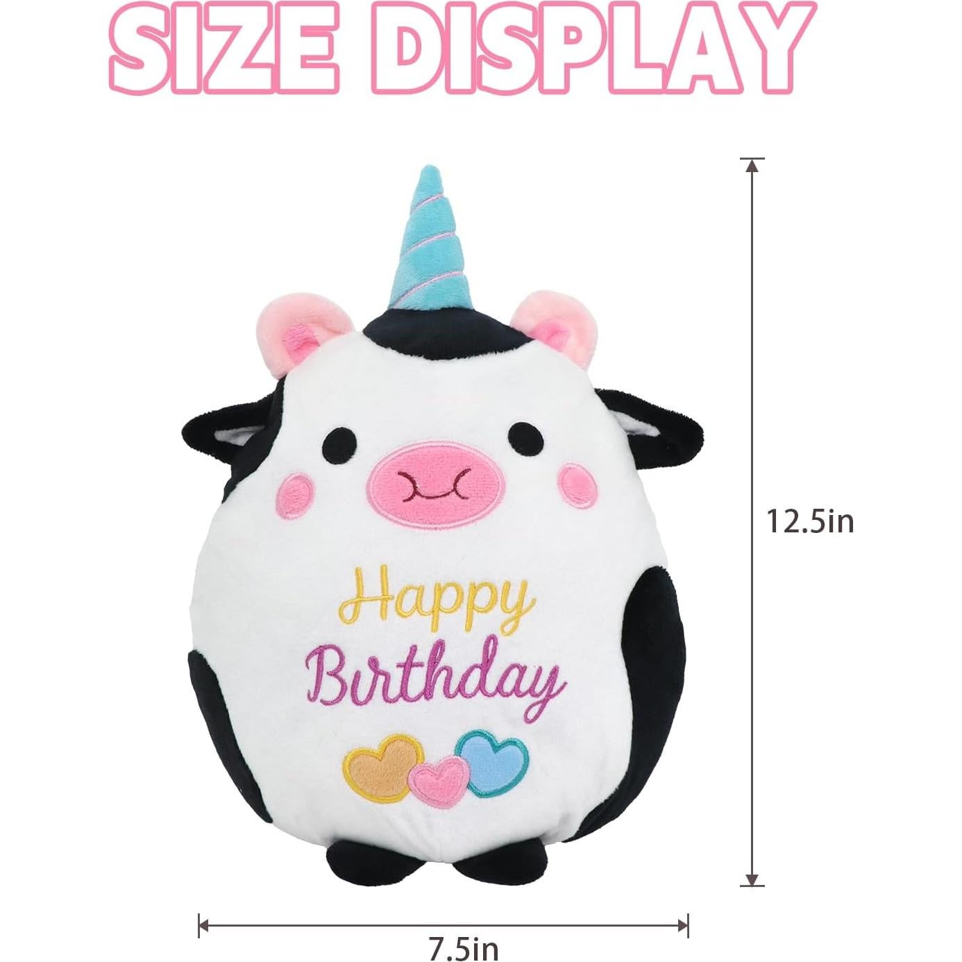Peluche de Vaca Unicornio 25.4 cm CAIYUEGG Regalo Cumpleaños