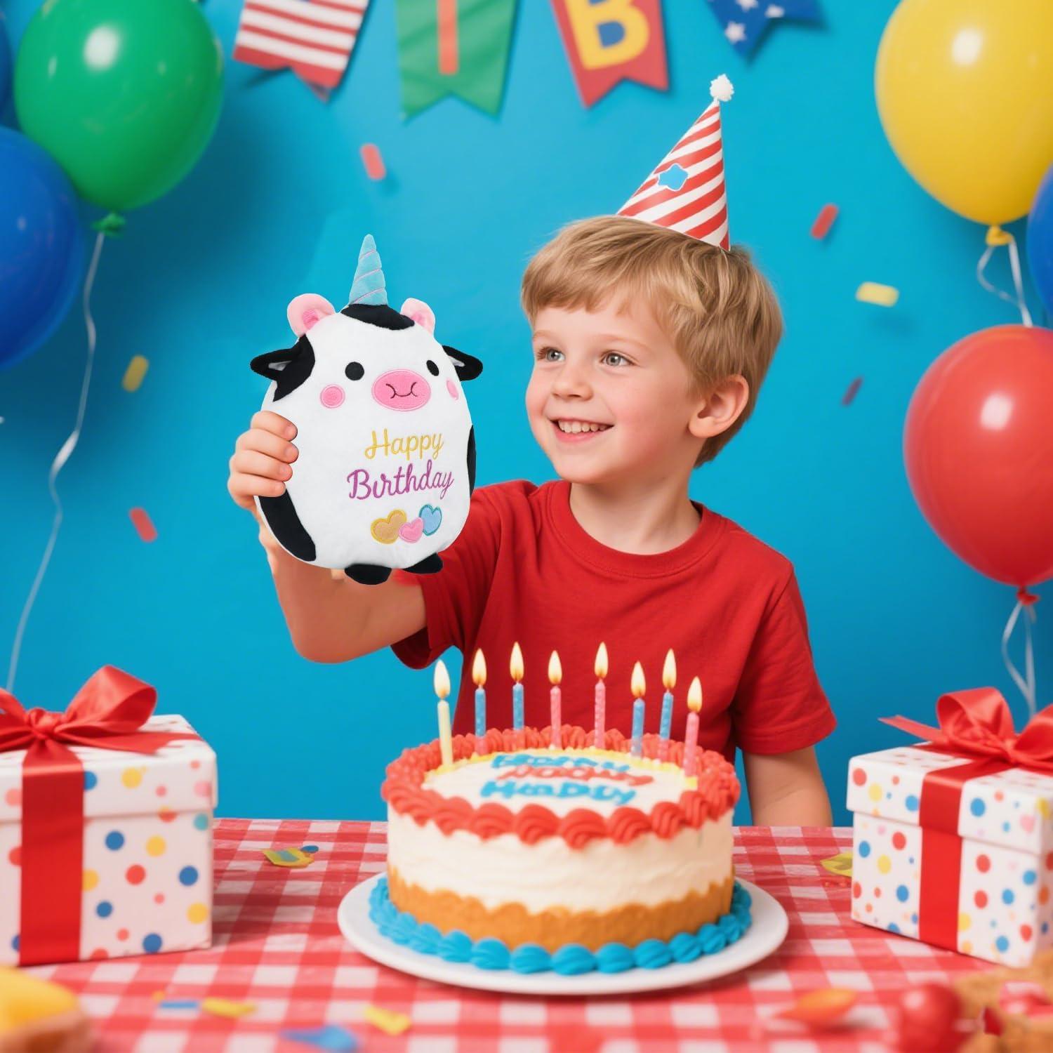 Peluche de Vaca Unicornio 25.4 cm CAIYUEGG Regalo Cumpleaños