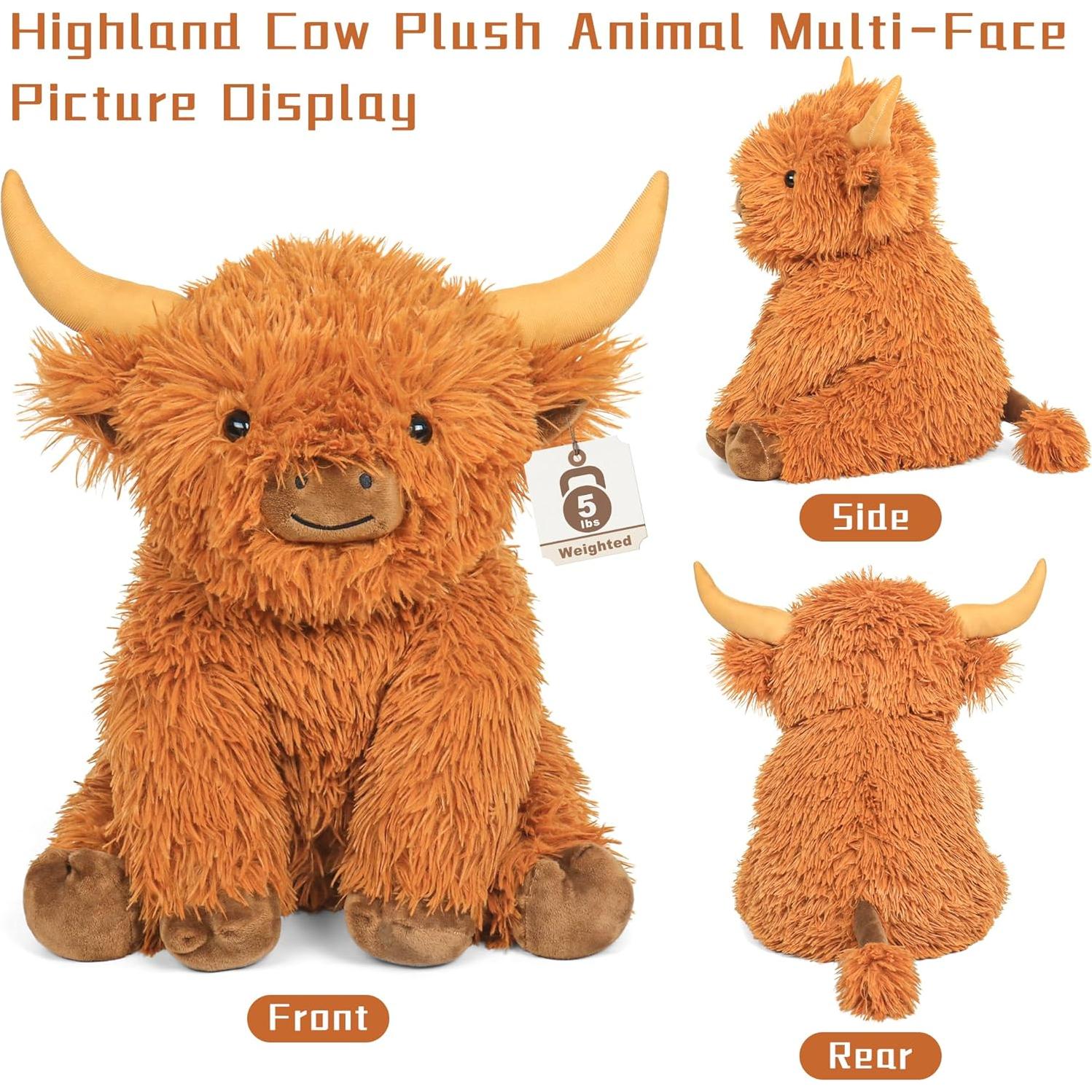 Juguete de Peluche Vaca de las Tierras Altas 40.64 cm 2.27 kg