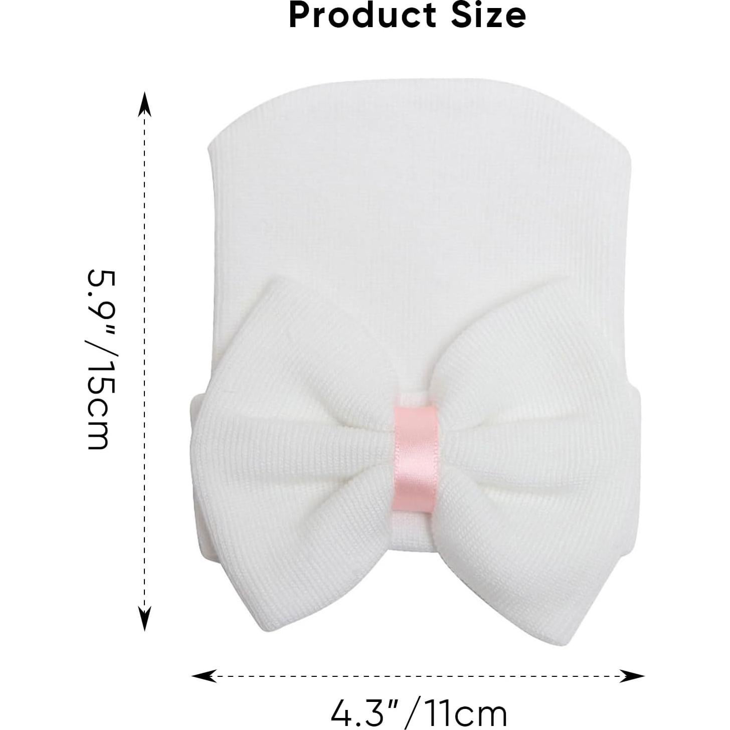 Gorros para Bebé Niña Recién Nacida AQOKKA - Algodón Suave 0-3 Meses