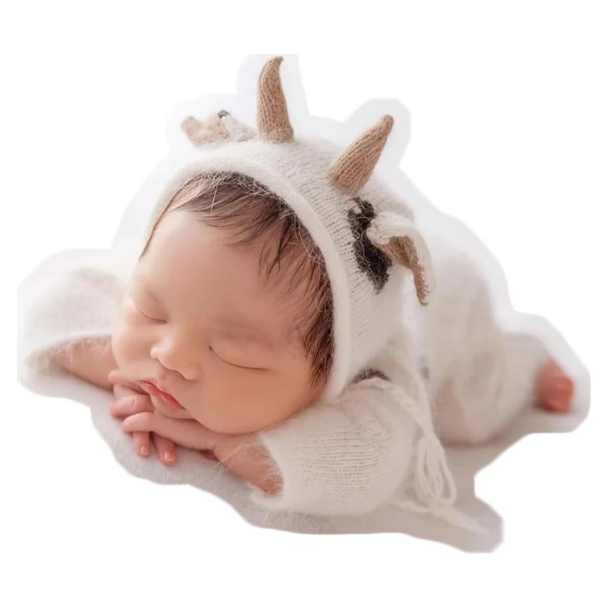 Capa de Vaca Tejida para Recién Nacido Zeroest - Accesorio Fotografía