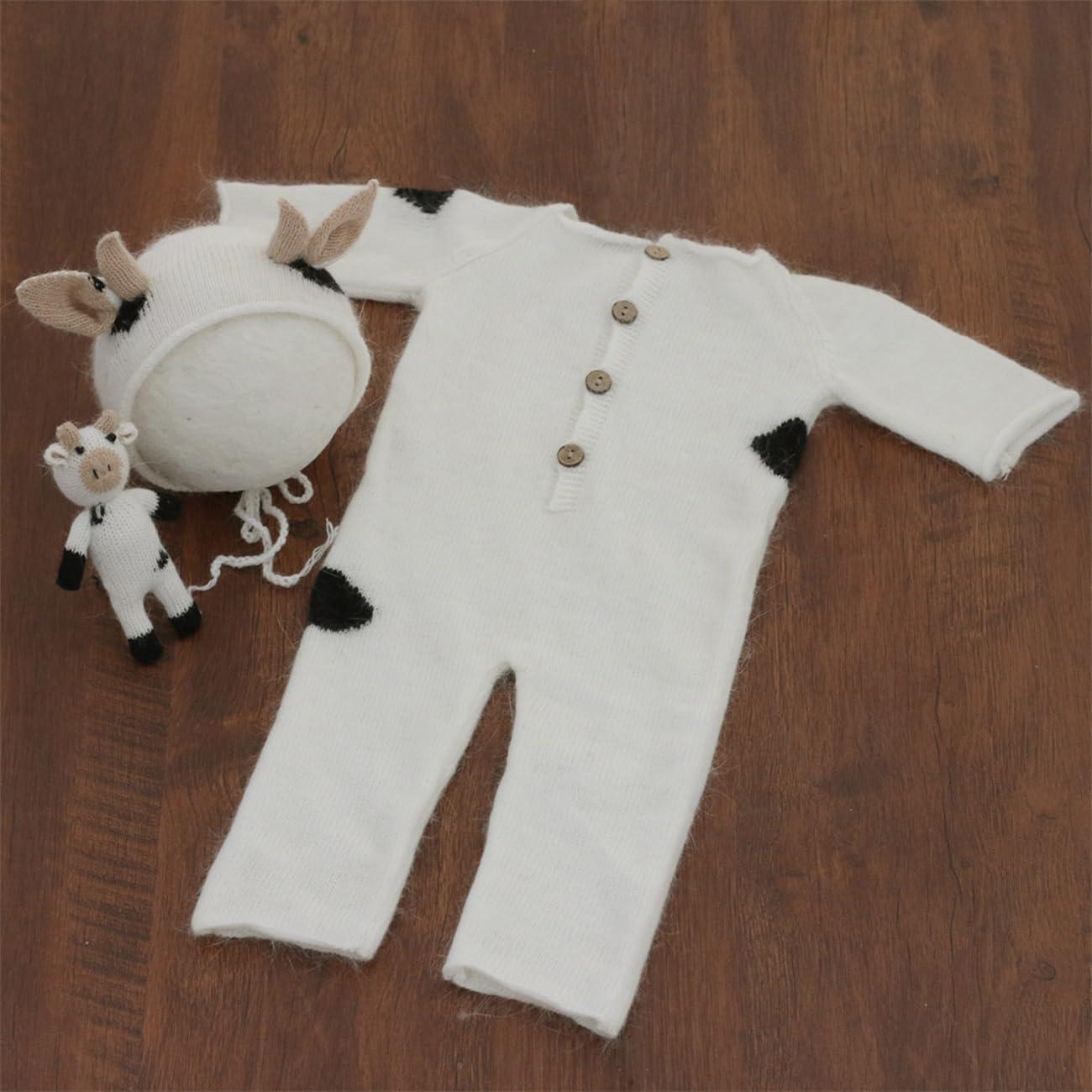 Capa de Vaca Tejida para Recién Nacido Zeroest - Accesorio Fotografía