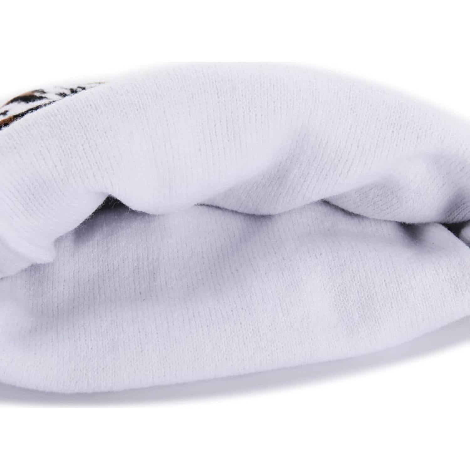 Gorro Unisex con Estampado de Vaca y Forro Polar Caliente