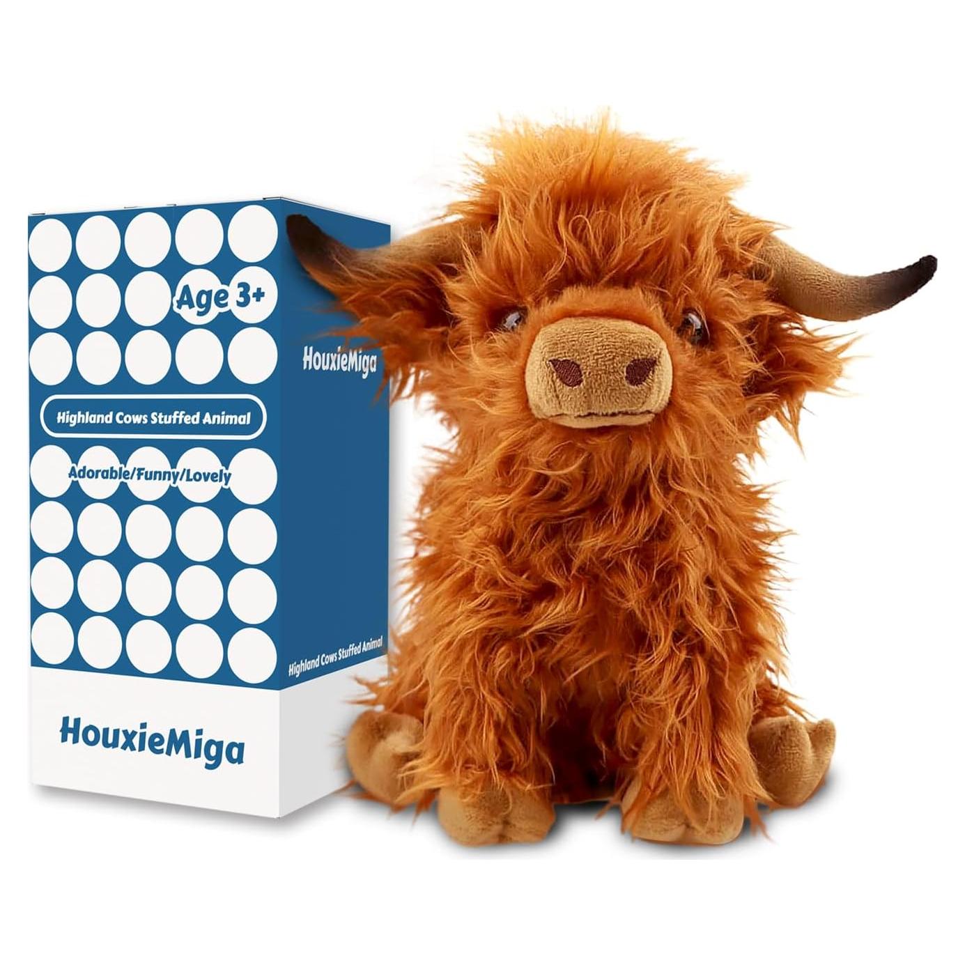 Animal de Peluche Vaca de las Tierras Altas HouxieMiga 26.7 cm