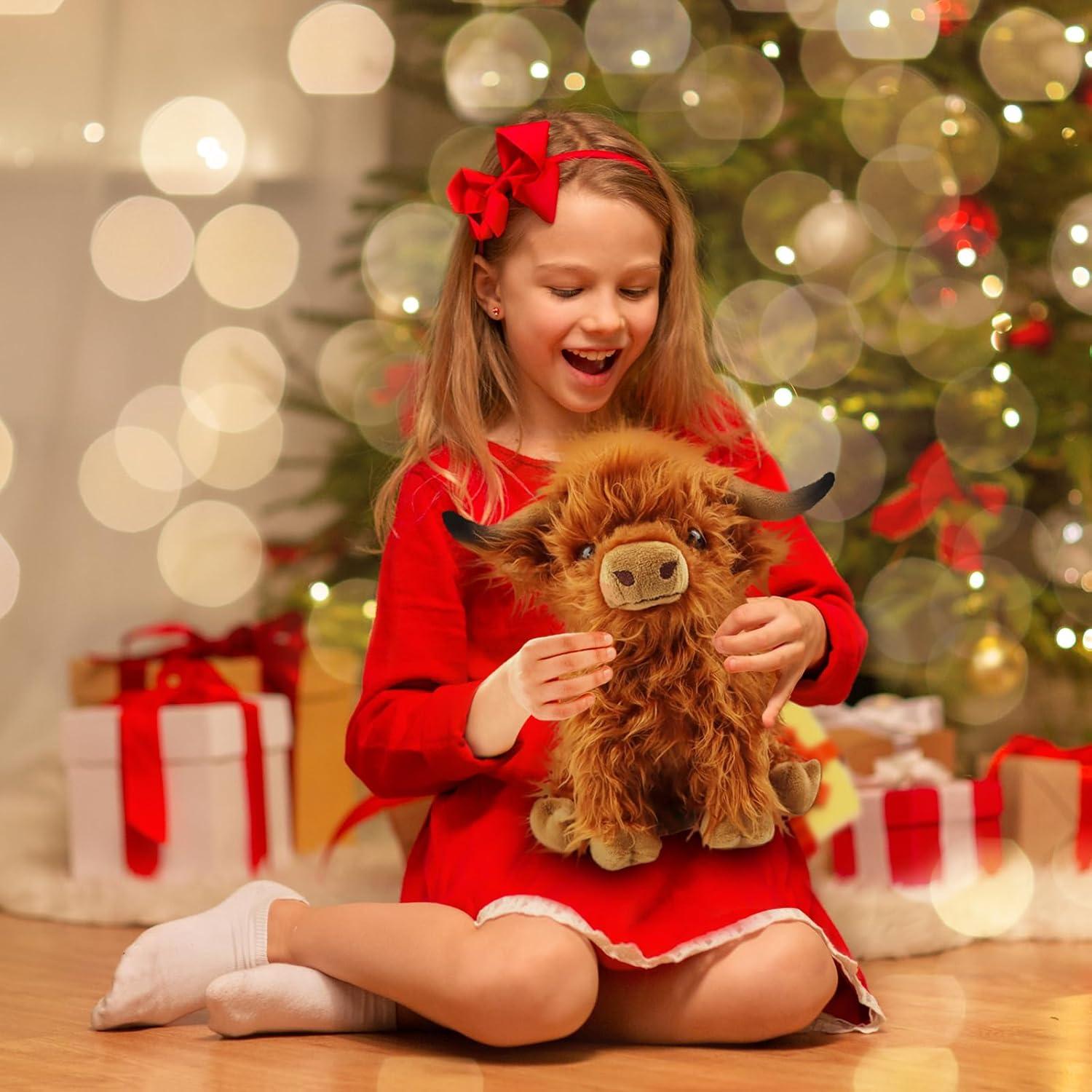 Animal de Peluche Vaca de las Tierras Altas HouxieMiga 26.7 cm