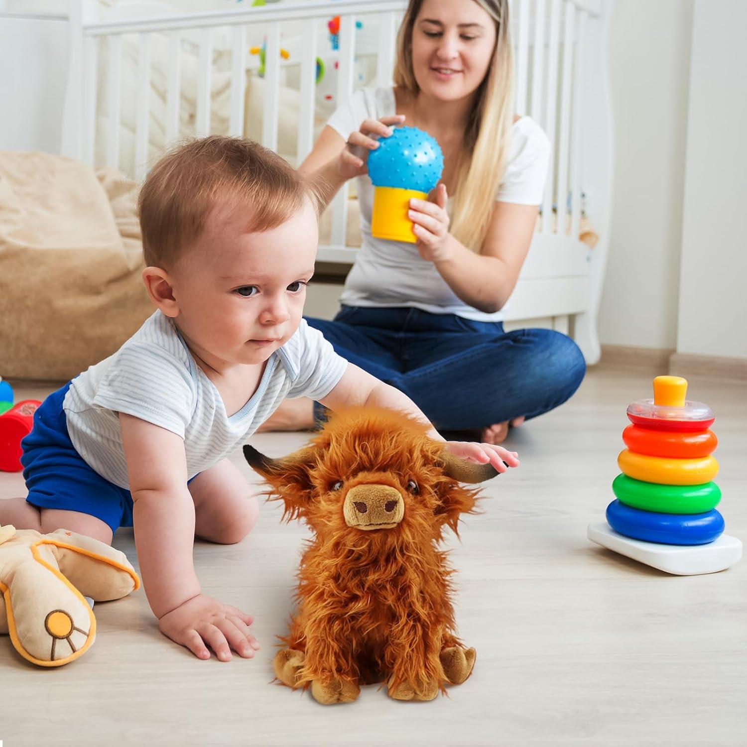 Animal de Peluche Vaca de las Tierras Altas HouxieMiga 26.7 cm