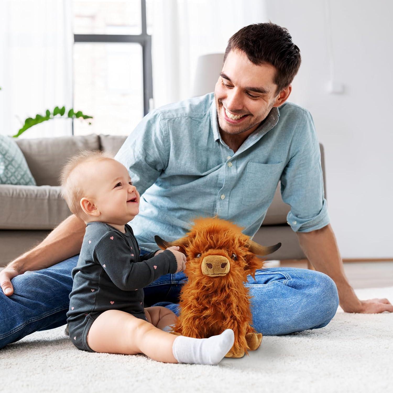 Animal de Peluche Vaca de las Tierras Altas HouxieMiga 26.7 cm