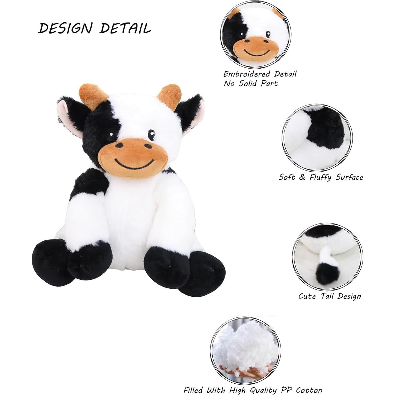 Juguete de Peluche Vaca Lechera Kawaii 30 cm Suave