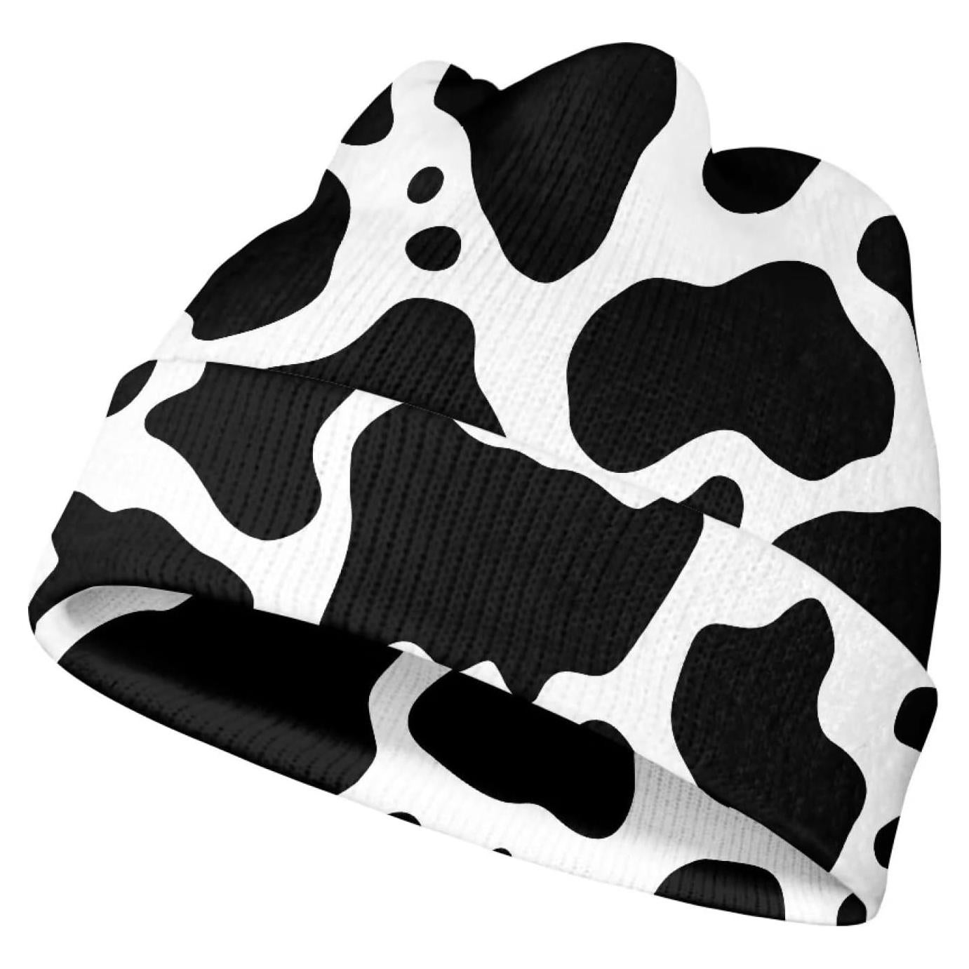 Gorro de Punto Unisex Suobstales Estampado de Vaca 27.5x28cm