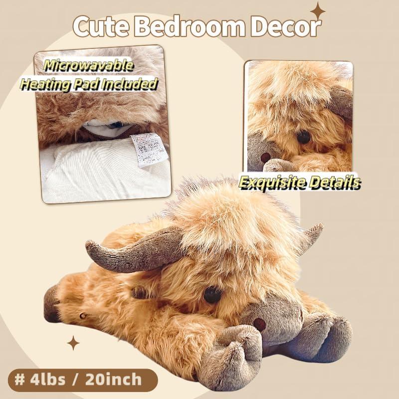 Peluche Pesado Uoozii Vaca 50cm Apto Microondas 1.76kg