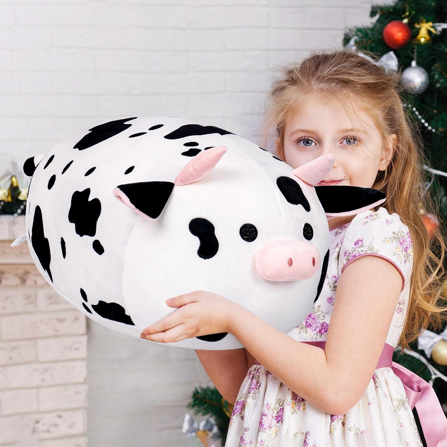 Wepop Peluche Vaca 50cm Suave y Adorable para Niños